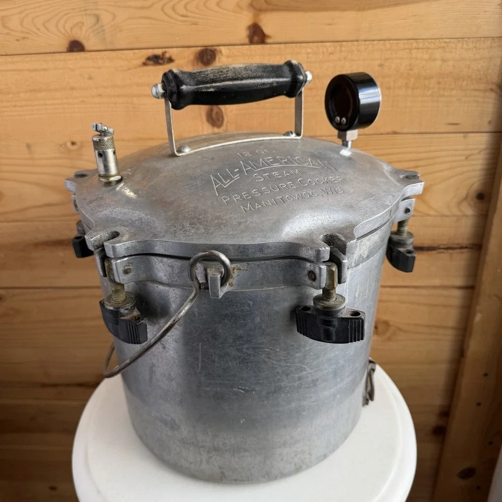All American 12qt UNTESTED Canner Pressure Cooker Aluminum Pot Vintage + Parts